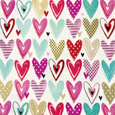 Pretty Hearts Gift Wrap 30" x 833'