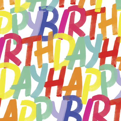 Rainbow Birthday Gift Wrap 30" x 833'