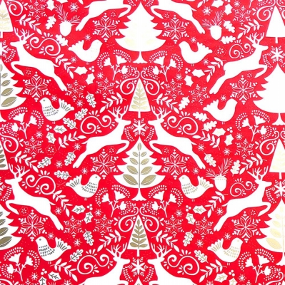 Red Scandinavian Tissue Paper 20" x 30"