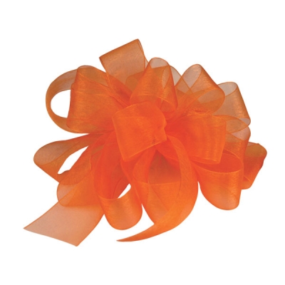 Tropical Orange 1-1/2" x 100 yds. Sheer Woven Ribbon