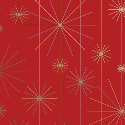 Starburst Red 30 X 417 Gift Wrap