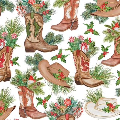 Western Holiday 30 X 417 Gift Wrap