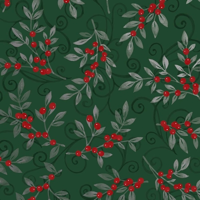 Holiday Floral Green 30 X 417 Gift Wrap