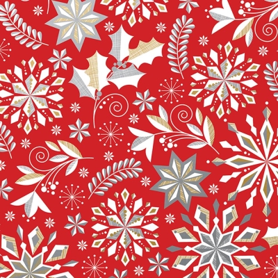 Merriment Red 30 X 833 Gift Wrap