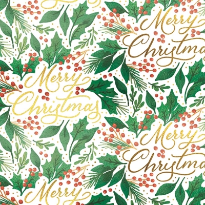 Merry Christmas 30 X 417 Gift Wrap