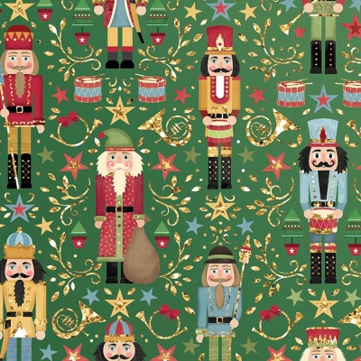 Sparkling Nutcracker 30 X 833 Gift Wrap