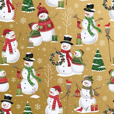 Snowman Family 30 X 833 Gift Wrap