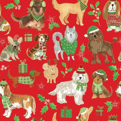 Canine Christmas 30 X 833 Gift Wrap