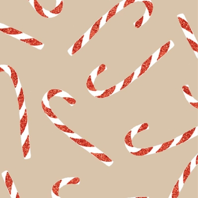 Candy Cane Glitter Gift Wrap 30 x 417