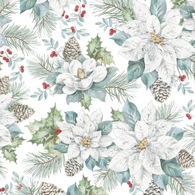 Snowdrift Floral 30 X 417 Gift Wrap