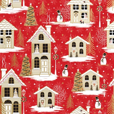 Hometown Holiday 30 X 833 Gift Wrap