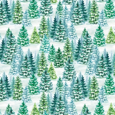 Snowy Trees Tissue Paper 20" x 30"