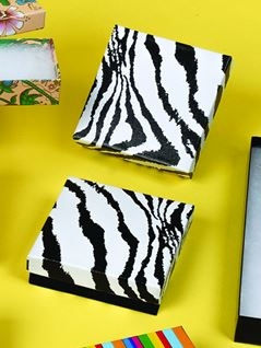 Jewelry Boxes-zebra-#65 - 6 x 5 x 1 - Pack 50