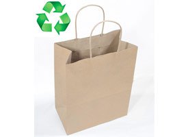 recycled kraft shoppihng bags